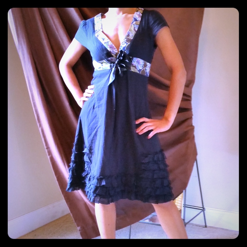 Free People Black Midi Dress